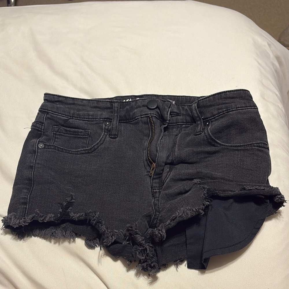 Women's Black Denim Shorts